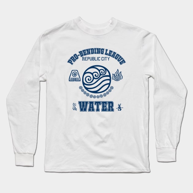 Pro-Waterbender Long Sleeve T-Shirt by Silentrebel